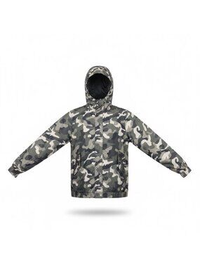 Ci Sono Mens Camouflage Hooded Windbreaker Jacket Waterproof Outerwear Size M